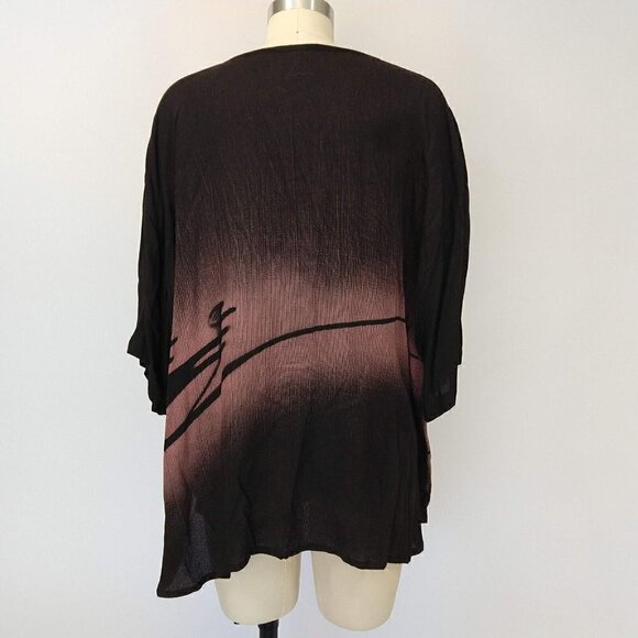 Bamboo 100% Rayon Art to Wear Top Sweater Set One Size New Lagenlook Womens - Picture 9 of 11